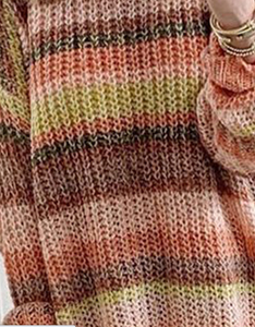 Orange Stripe Tunic Sweater