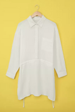 Load image into Gallery viewer, Pre-Order Half Button Linen Mini Dress