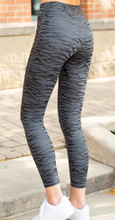 Load image into Gallery viewer, Pre-Order Black High Waist Tummy Control Zebra Stripes Print Leggings
