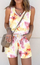 Load image into Gallery viewer, Pre-Order V-Neck Tie Dye Romper