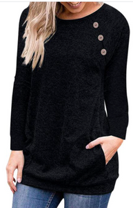 Pre-Order Heathered Side Button Top