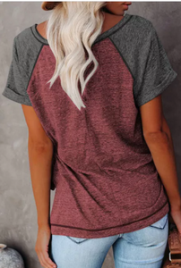 Pre-Order Reglan Short Sleeve Side Splilt Tops