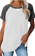 Load image into Gallery viewer, Pre-Order Reglan Short Sleeve Side Splilt Tops