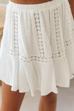 Load image into Gallery viewer, Pre-Order Lace Off Shoulder Crop Top and Ruffle Skirt Two-piece Set