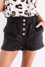 Load image into Gallery viewer, Pre-Order High Waist Elastic Waistband Buttons Shorts
