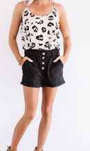 Load image into Gallery viewer, Pre-Order High Waist Elastic Waistband Buttons Shorts
