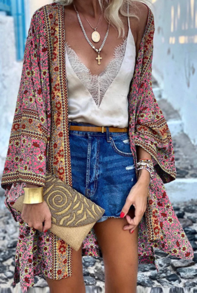 Pre-Order Boho Floral Print Kimono