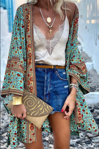 Pre-Order Boho Floral Print Kimono