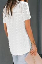 Load image into Gallery viewer, Swiss Dot Short Sleeve Flowy Top