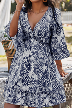 Load image into Gallery viewer, Pre-Order  Deep V-Neck &amp; Ruffle Hem Floral Dress