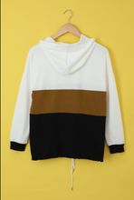 Load image into Gallery viewer, Pre-Order 1/4 Zip Color Block Hoodie