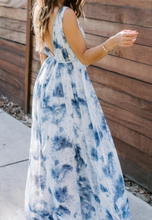 Load image into Gallery viewer, Pre-Order Tie Dye Surplice Plunging Neck Maxi Dress