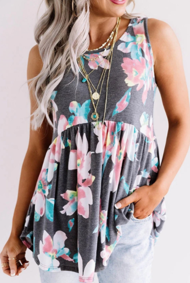 Babydoll Floral Tank Top