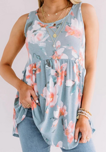 Babydoll Floral Tank Top