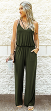 Load image into Gallery viewer, Pre-Order Green Double Strap Jumpsuit