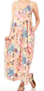 Pre-Order French Terry Tie Dye Maxi Dress