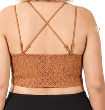 Load image into Gallery viewer, Pre-Order Almond Crochet Lace Bralette