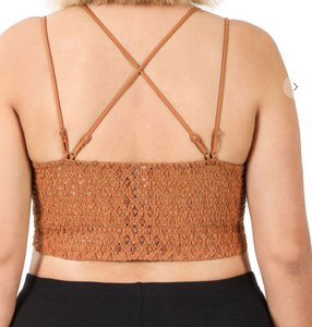 Pre-Order Almond Crochet Lace Bralette