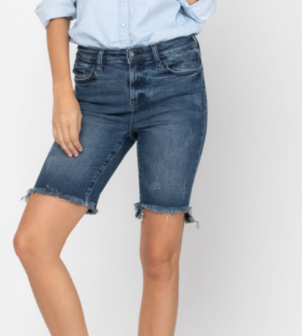 Judy Blue High Rise Cut Off Bermuda Shorts