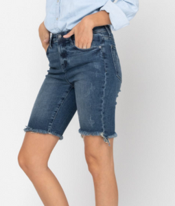 Judy Blue High Rise Cut Off Bermuda Shorts