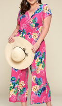 Load image into Gallery viewer, Pink Floral Jumpsuit