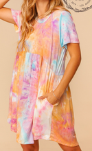 Load image into Gallery viewer, Pre-Order Short Sleeve Tie Dye Dress