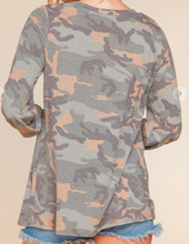 Load image into Gallery viewer, Pre-Order Camo Babydoll Top