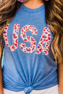 Pre-Order Kids Leopard USA T-Shirt