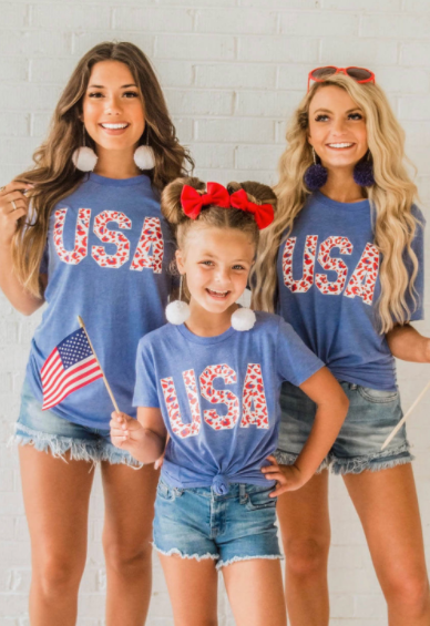 Pre-Order Kids Leopard USA T-Shirt