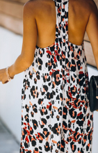 Load image into Gallery viewer, Leopard Sleeveless Cut-out Pocketed Maxi Dress