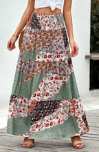 Load image into Gallery viewer, Elastic Waistband Boho Skirt