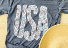 Load image into Gallery viewer, Pre-Order Floral USA T-Shirt