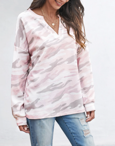 Pre-Order Pink Thermal Camo Top