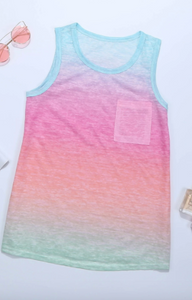 Multi Color Ombre Tank Top