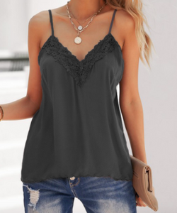 Pre-Order V-neck Crochet neckline Cami