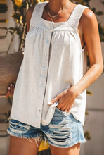 Load image into Gallery viewer, Pre-Order Square Neck Button Down Tank