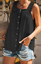 Load image into Gallery viewer, Pre-Order Square Neck Button Down Tank