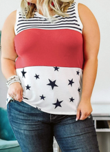 Load image into Gallery viewer, Pre-Order Plus Size Color Block Tank