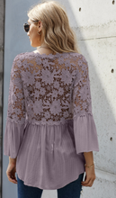 Load image into Gallery viewer, Pre-Order Crochet Lace Button up Top