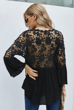 Load image into Gallery viewer, Pre-Order Crochet Lace Button up Top