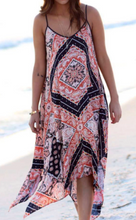 Load image into Gallery viewer, Pre-Order Multicolor Bohemian Asymmetrical Hem Cami Dress