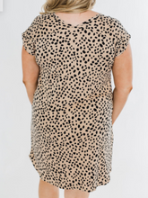 Load image into Gallery viewer, Pre-Order Plus Size Khaki Wild Spotted Mini Dress