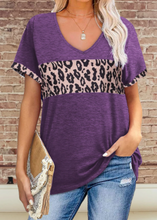 Load image into Gallery viewer, Pre-Order Leopard Contrast Binding Tee