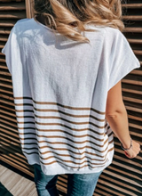 Load image into Gallery viewer, V-Neck Stripe Top