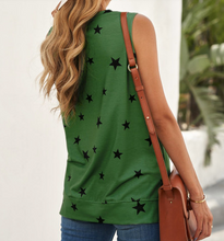 Load image into Gallery viewer, Pre-Order Star Print Knit Tank with Slits