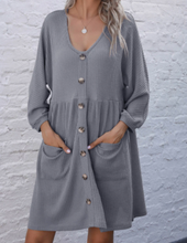 Load image into Gallery viewer, Pre-Order Pocket Front Long Sleeve Mini Dress