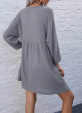 Load image into Gallery viewer, Pre-Order Pocket Front Long Sleeve Mini Dress
