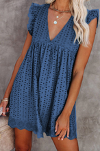 Load image into Gallery viewer, Blue Eyelet Dresses