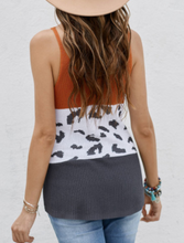Load image into Gallery viewer, Pre-Order Colorblock Spotted Splicing Knit Tank