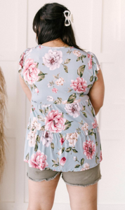 Pre-Order Plus Size Floral Tiered Top